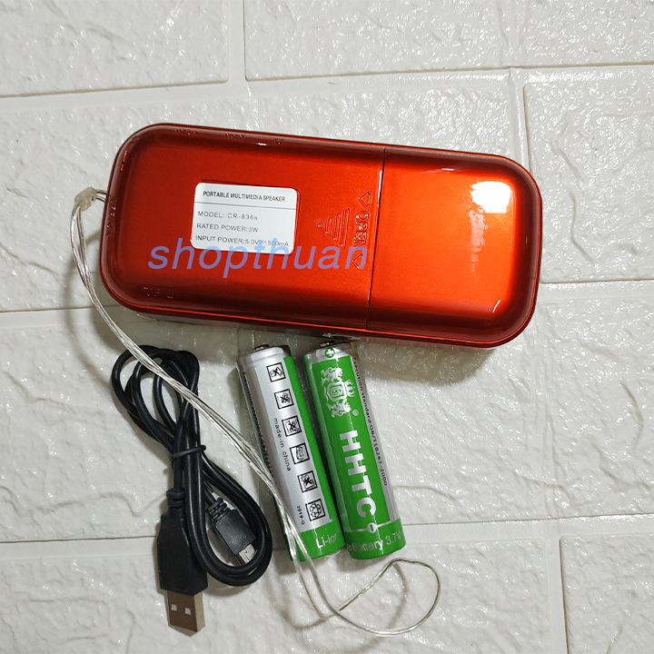 5 loa Craven CR-836s the nho usb fm 2 pin Loa Craven CR-836s 2 Pin - Có Đèn Pin Nghe Thẻ Nhớ USB