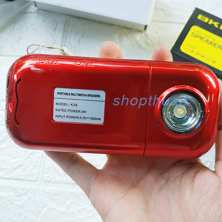 5 loa nghe nhac the nho bkk k39.jpg Loa BKK K39 - 3 Pin - Nghe Thẻ Nhớ - FM