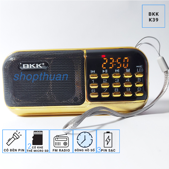 loa BKK K39 Loa BKK K39 - 3 Pin - Nghe Thẻ Nhớ - FM