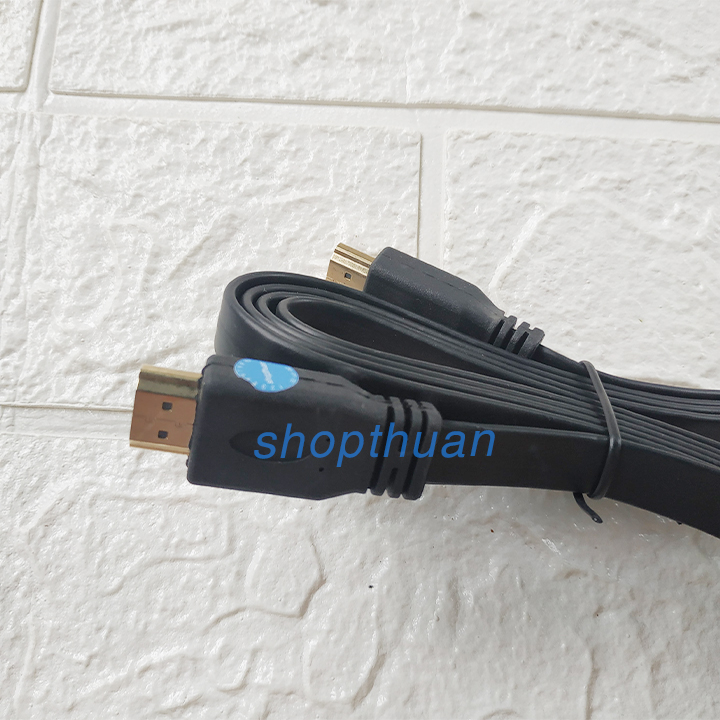 1 cap hdmi 1.5m 1.4V day dep Cáp HDMI 1.5m - Dây Dẹp 1.4V HDTV