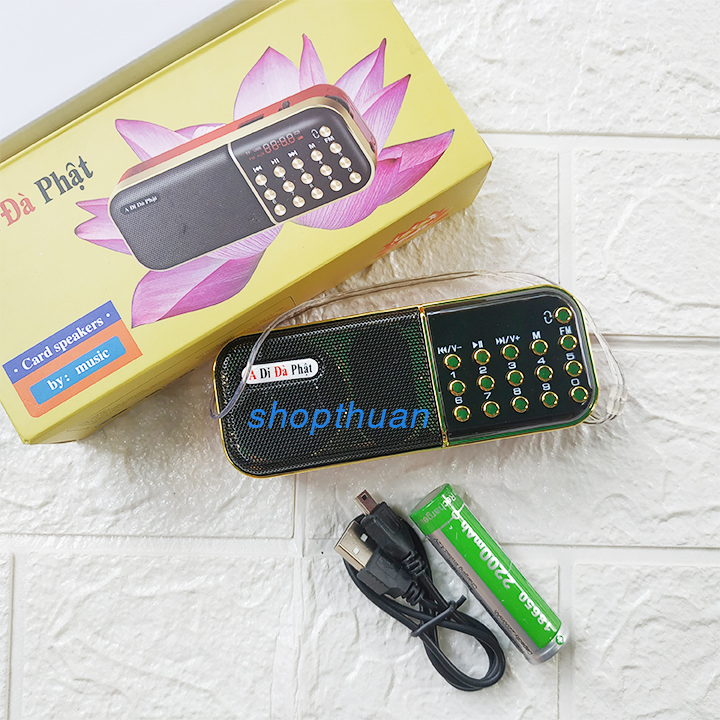 1 loa a di da phat A-100 1 pin Loa A Di Đà Phật A-100 1 Pin - Thẻ Nhớ - USB - FM