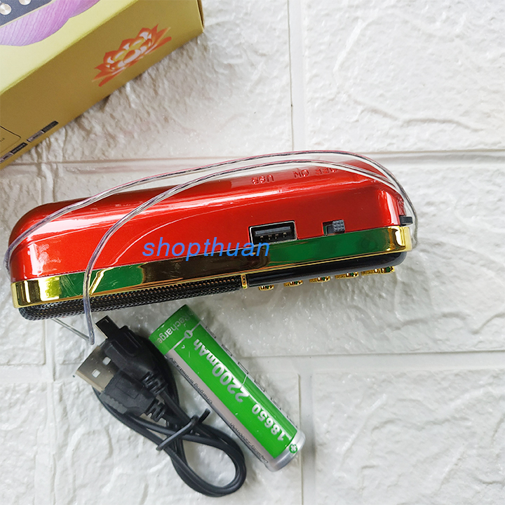 2 loa a di da phat A-100 1 pin Loa A Di Đà Phật A-100 1 Pin - Thẻ Nhớ - USB - FM