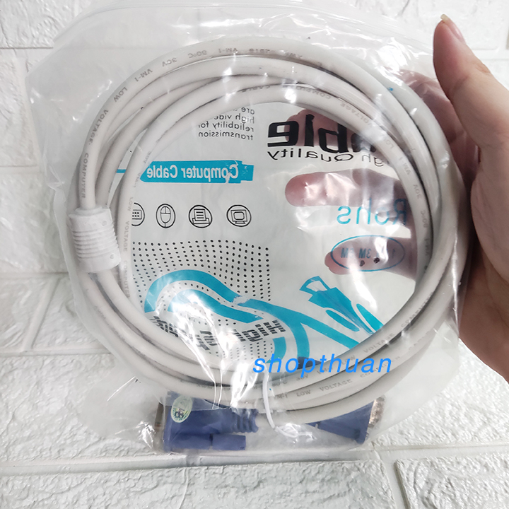 cap VGA 3m mau trang