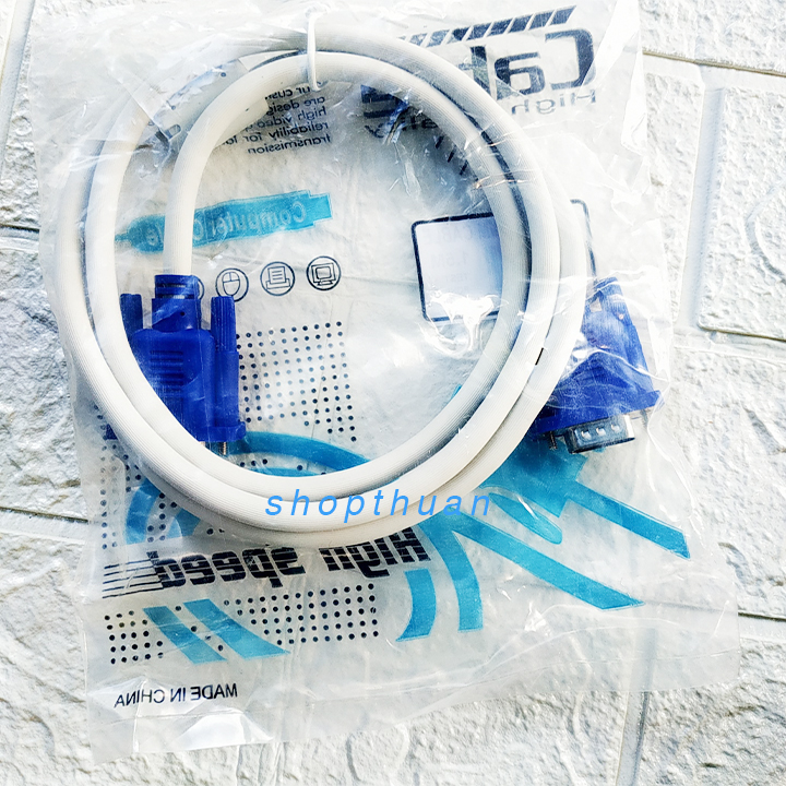 cap vga 1.5m Cáp VGA 1.5 Mét Màu Trắng