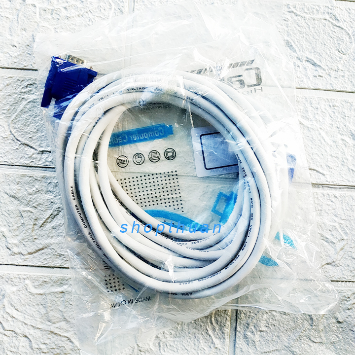 cap vga 5m Cáp VGA 5 Mét Màu Trắng