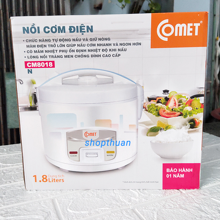8 noi com dien comet nap cai CM8018 1.8l