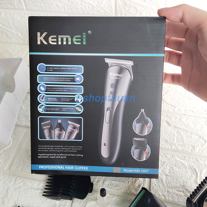 tong do cat toc 3 in 1 Kemei KM-1407