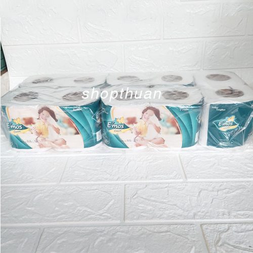 10 cuộn giấy vệ sinh E'mos classic 2 Lớp